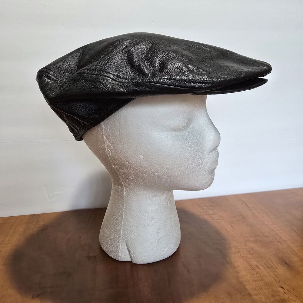 Harley-Davidson Vintage Leather Newsboy Cabbie Hat